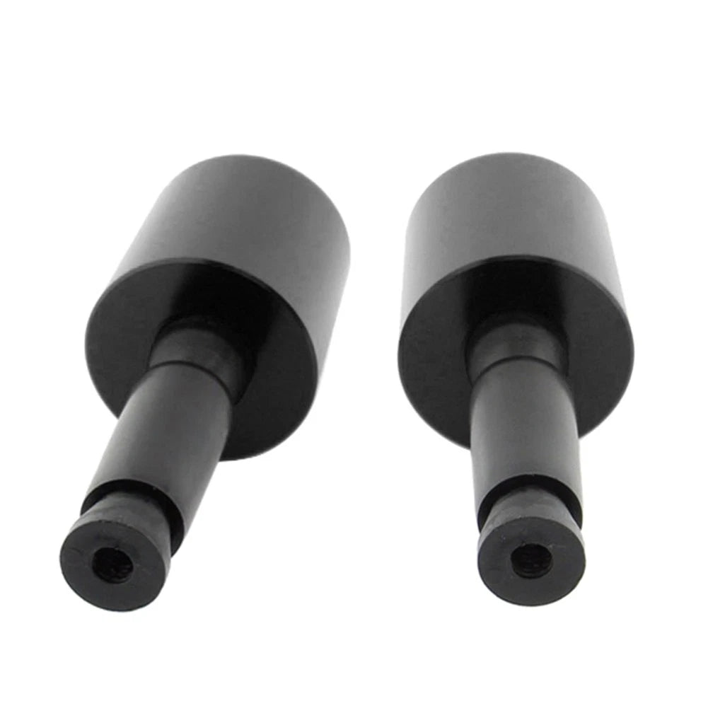 1.5" Black Handlebar Grips & End Caps for Universal Motorcycle