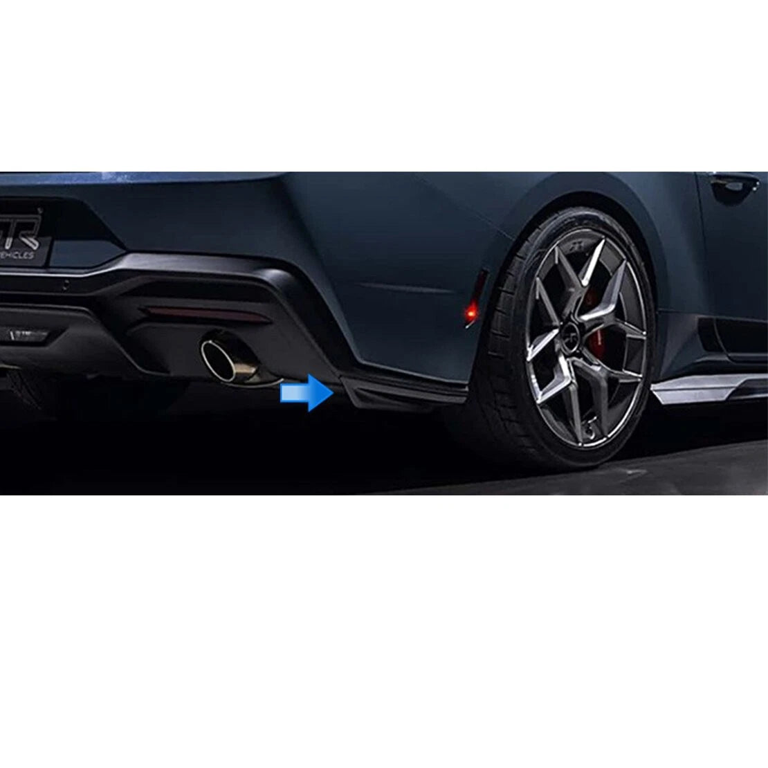 Rear Bumper Lower Side Corner Spoiler for Ford Mustang S650 GT (2024-2025)