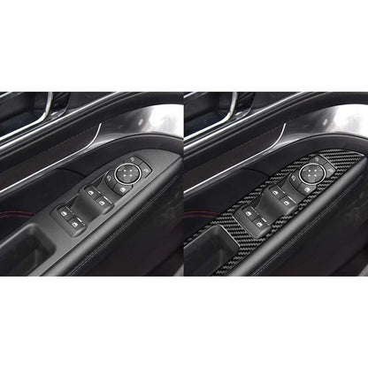Carbon Fiber Door Window Switch Buttons Cover Trim Fits Ford Explorer 2013-2019