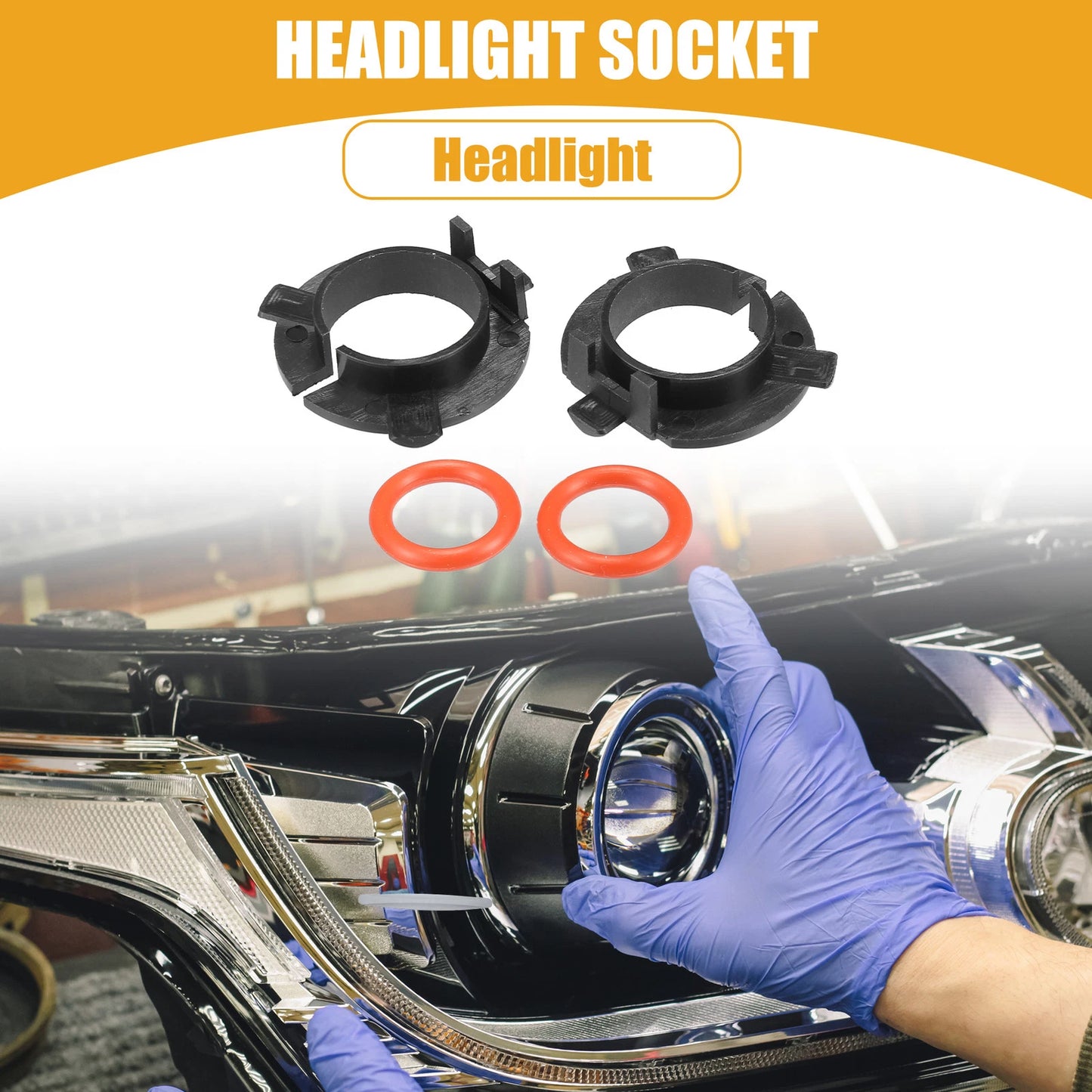 LED Headlight Retainer Holder Socket for Kia