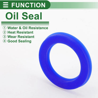 Oil Seal TPU 35x50x6mm Rotary Shaft Seal Blue 5 Pcs for Make Model
