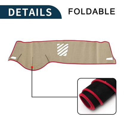 Dashboard Cover Mat for BMW 5 Series F10 F11 (2010-2017) Black Red