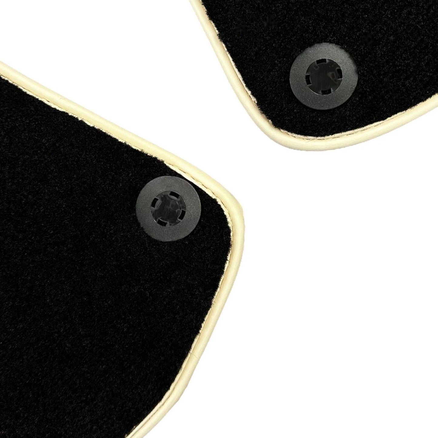 Black Floor Mats for Ferrari Portofino with Leather & Beige Trim