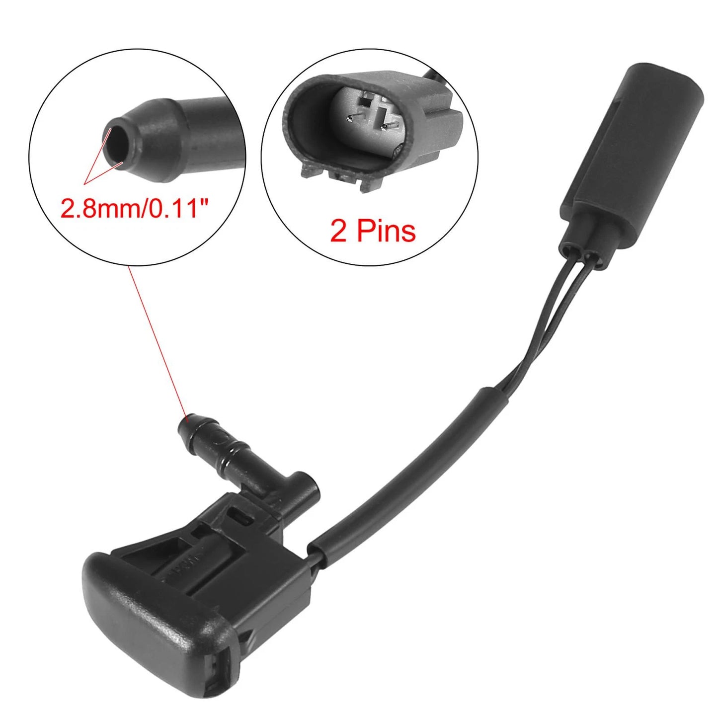 2 x Windshield Washer Nozzles Spray Jet for BMW 3 Series E46 (1998–2006)