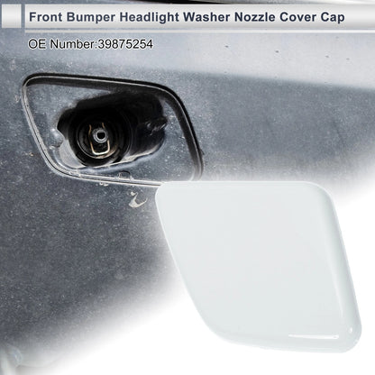 White Front Right Bumper Headlight Washer Nozzle Cover for Volvo XC90 (2003-2014)
