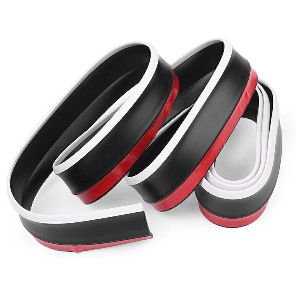 2.5M White Lower Lip Protector Strip Bumper Guard for Car (No Year Specified)