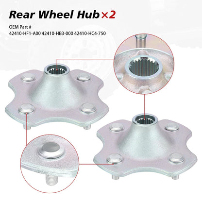 2x Rear Wheel Hubs for Honda Recon 250 (1997–2024)