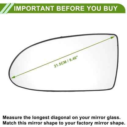Heated Left Side Mirror Glass for Hyundai Accent (2005-2009)