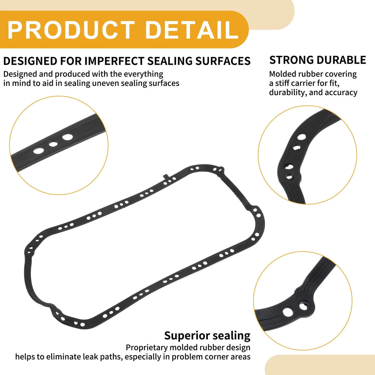 Car Oil Pan Gasket for Honda Civic (1996-2005) - 1 x Quality Replacement