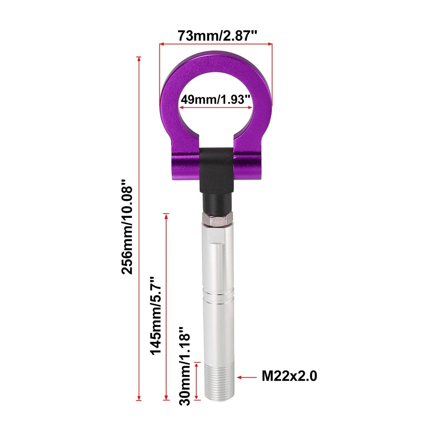 Tow Hook Screw On Round Trailer Ring for Toyota Avanza Purple