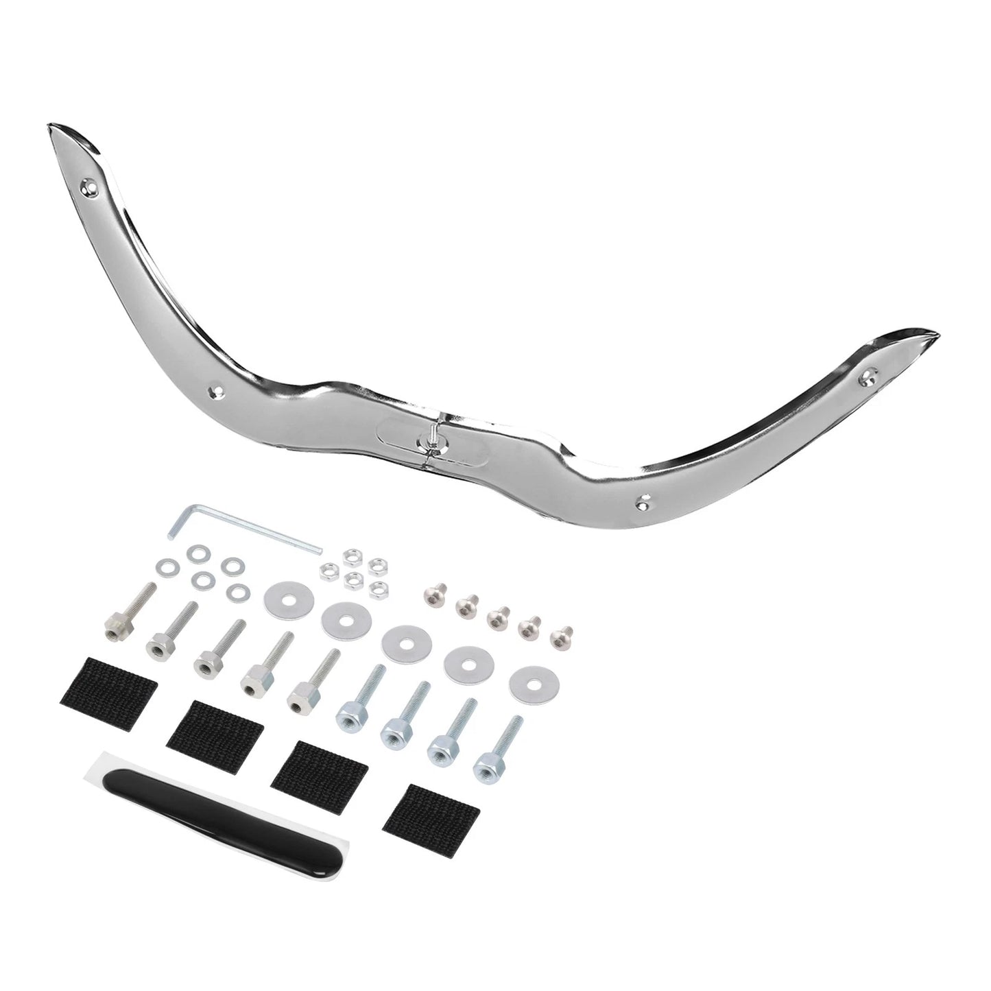 Chrome/Black Windshield Trim for Harley Touring Road Glide (2004-2013)