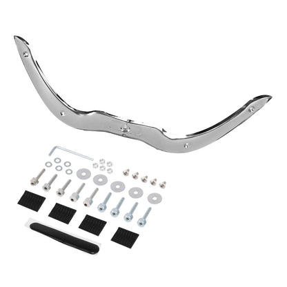 Chrome/Black Windshield Trim for Harley Touring Road Glide (2004-2013)
