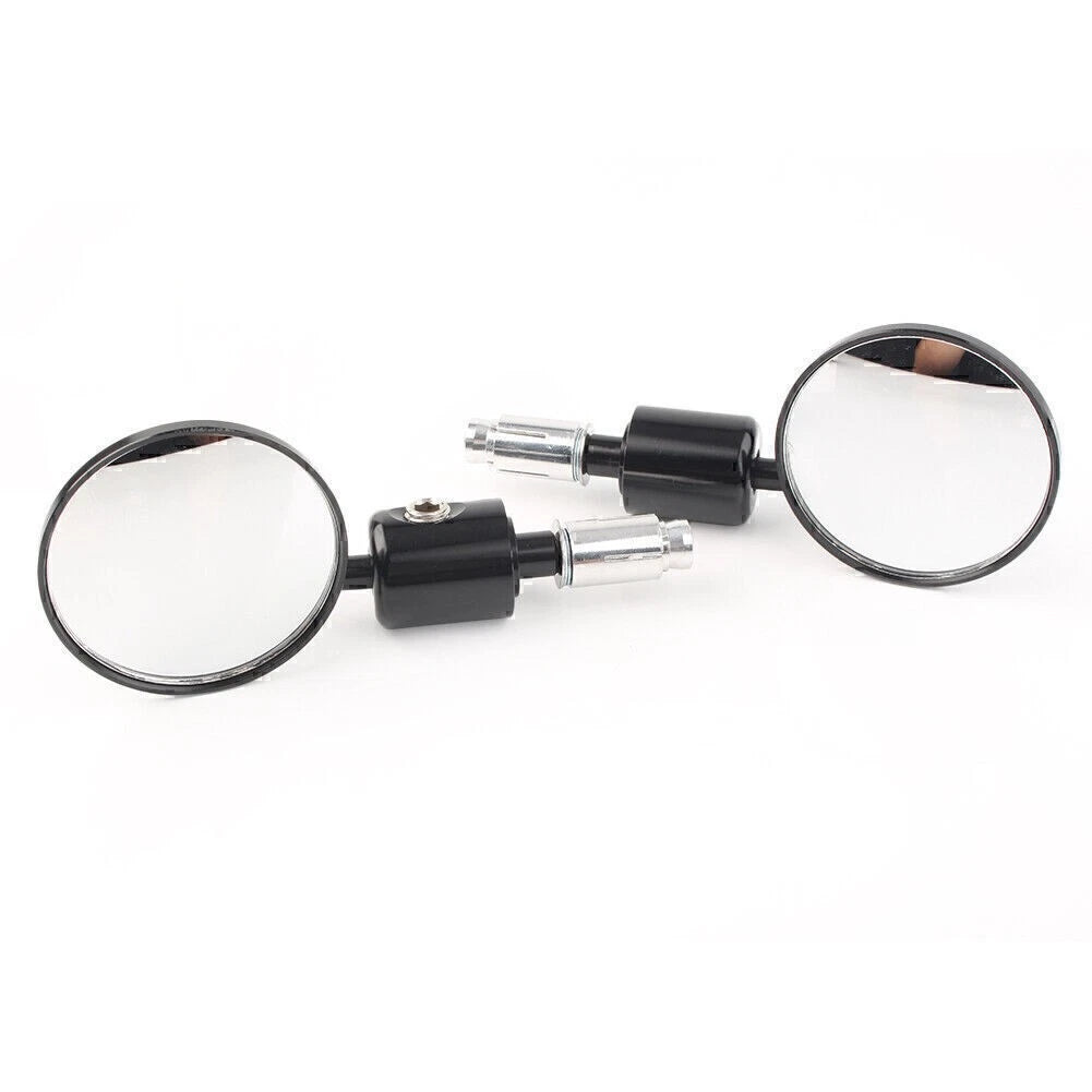 CNC Black 7/8" Round Bar End Mirrors for Universal Motorbike