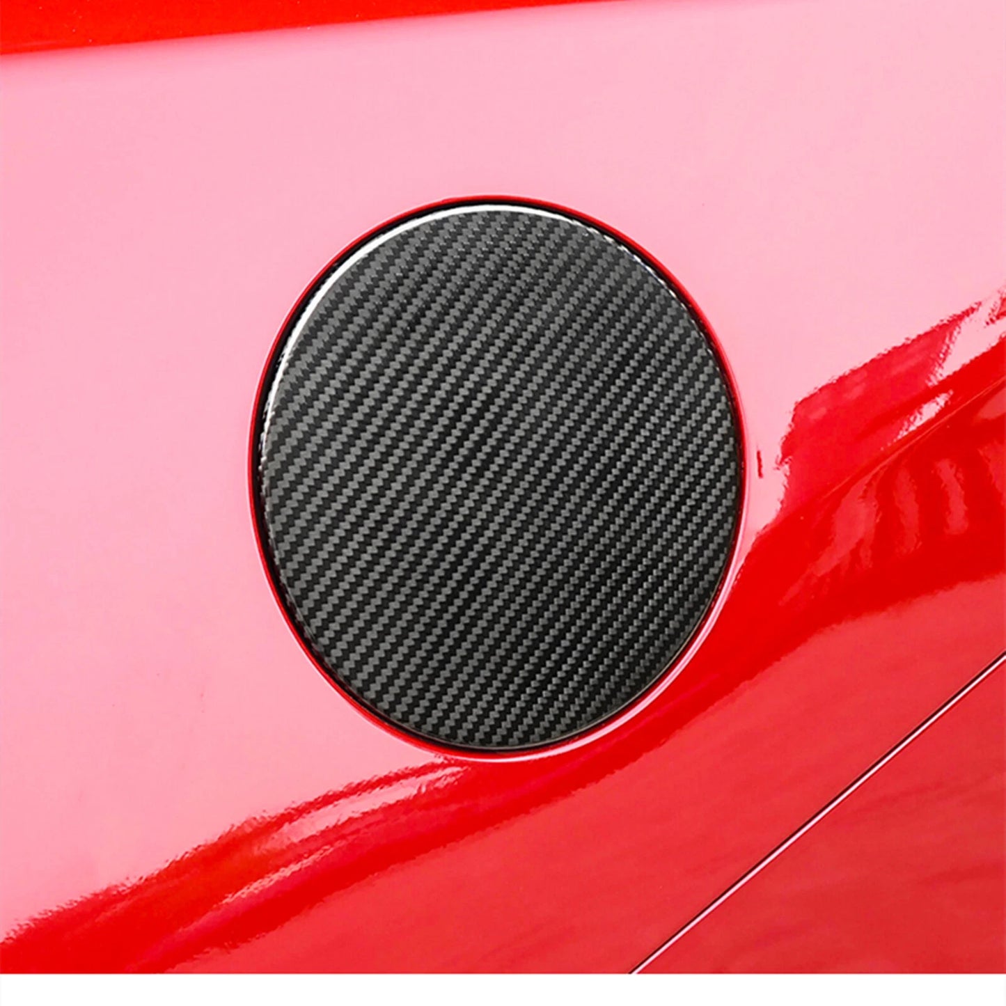 Dry Carbon Fiber Gas Tank Cap Cover for Ford Mustang (2024-2026)