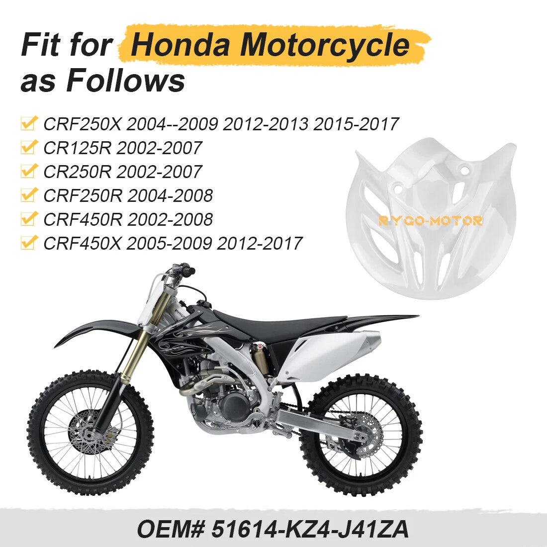 Front Disc Guard Cover for Honda CRF250X CRF450X CRF250R CRF450R CR125R CR250R