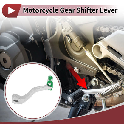 Folding Gear Shifter Lever Silver Tone Green for Bosuer M4