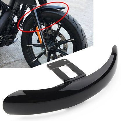 Black Front Fender Mudguard Cover for Harley Sportster 883 1200 (2004-2023)