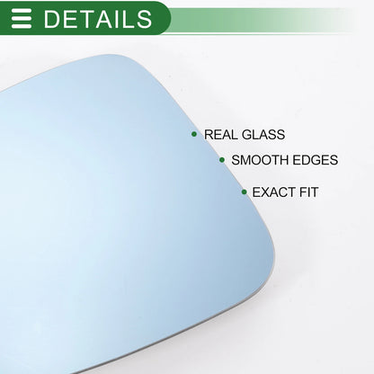 Left Side Blue Mirror Glass with Back Convex for Ford