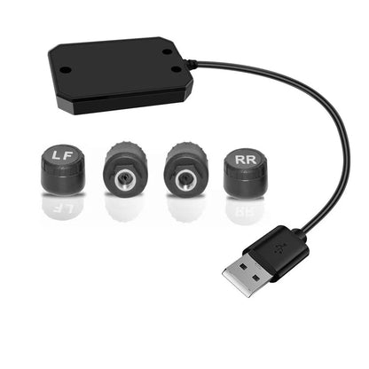 USB Android TPMS Tire Pressure Monitoring System + 4 Sensors for Car