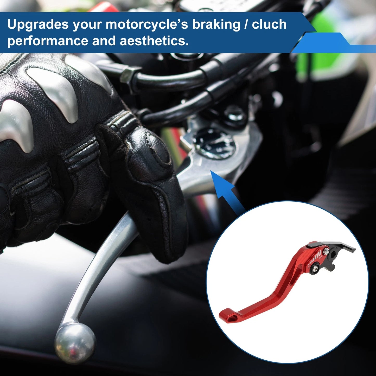 2 x Brake Clutch Lever Solid Red for Yamaha YZF-R125 (2014–2020)