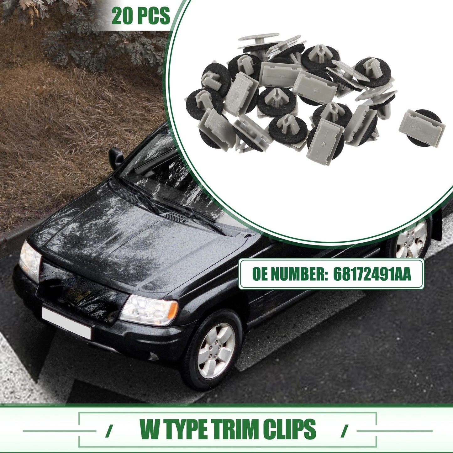 20 x Trim Clips for Jeep Grand Cherokee (2012-2021)