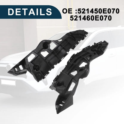 Front Bumper Retainer Bracket 2 x for Toyota Highlander (2001-2023) Black