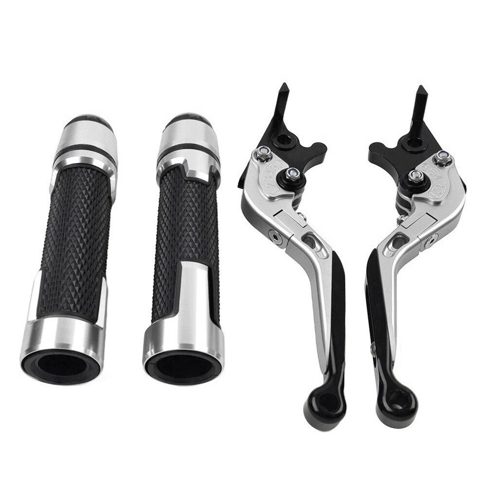 Silver Extendable Brake Clutch Levers Grip Set for Suzuki GSXR1000 (2001-2023)