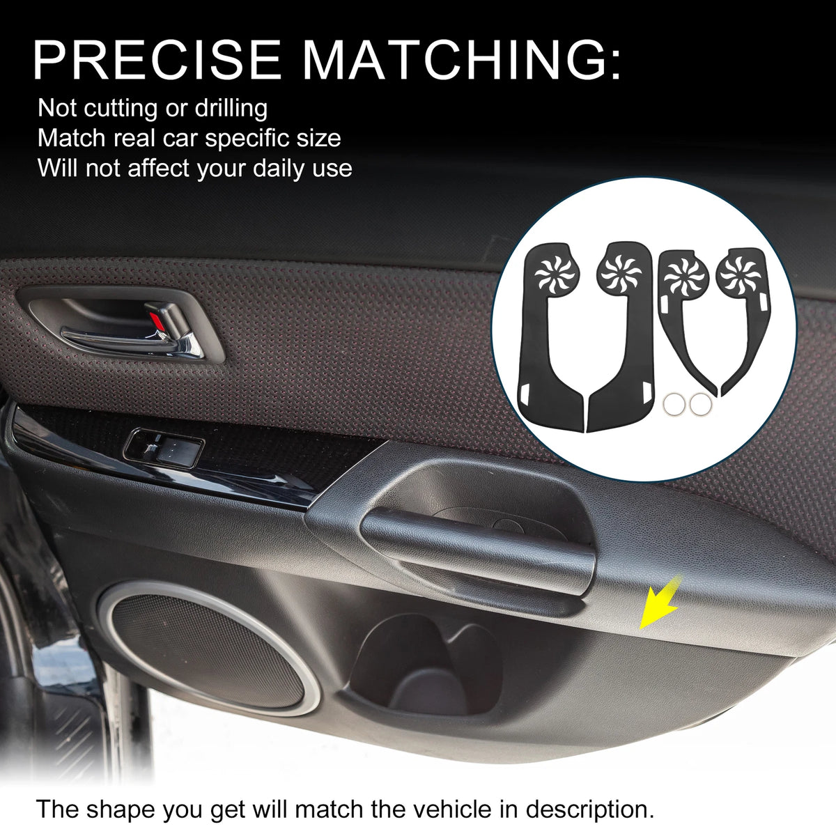 Car Door Leather Anti Kick Pad Sticker for Mercedes-Benz C Class (2011)