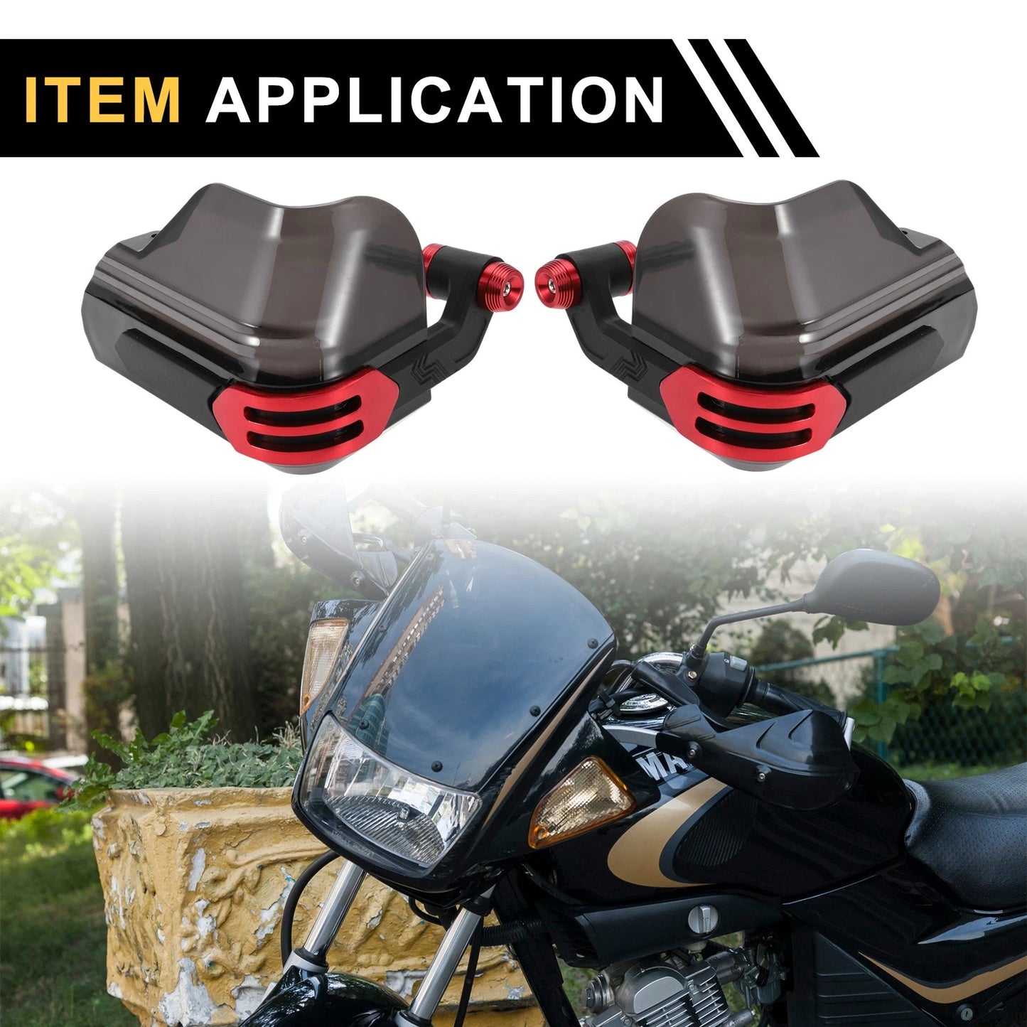 Set / 1 / Universal Hand Guard Knuckle Protector Red for Motorcycle