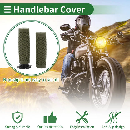 7/8" 22mm Hand Grips Cover Handlebar Cover TPU Green