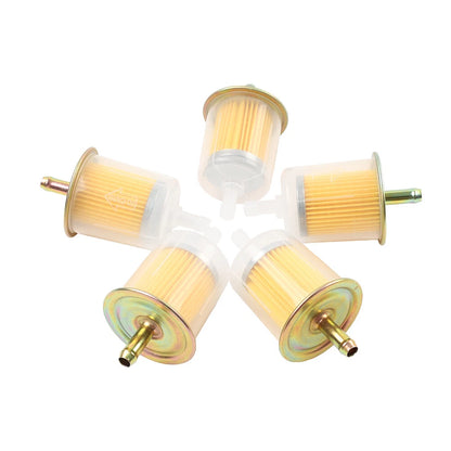 5 x 3/8" Fuel Filters for Universal Motorcycle Inline Gas Line