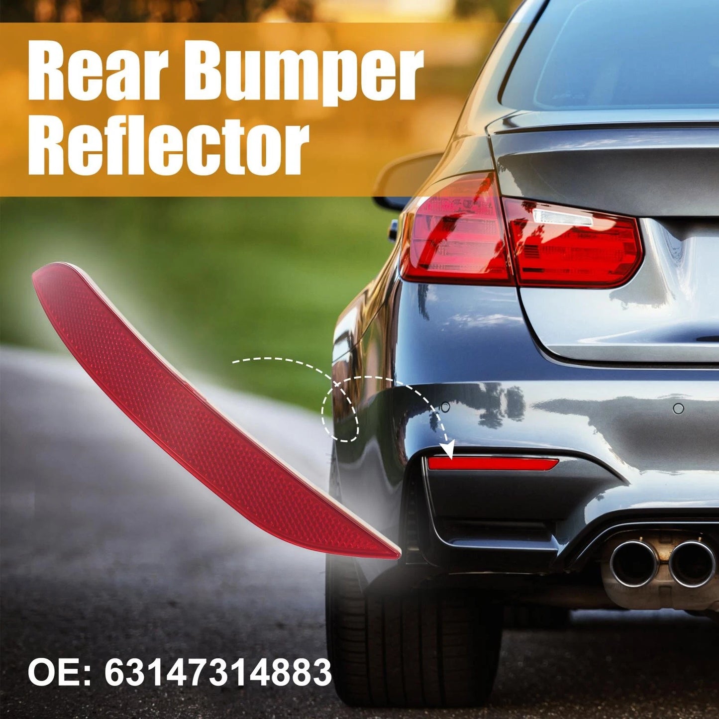 Rear Bumper Reflector Strip Cover Left Side for BMW X1 (2013-2015)