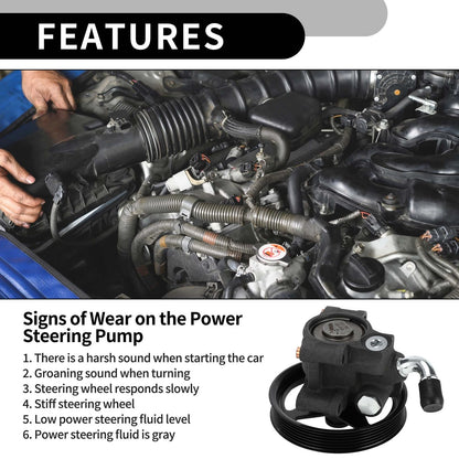Power Steering Pump w/ Pulley for Ford Expedition (2001-2002)