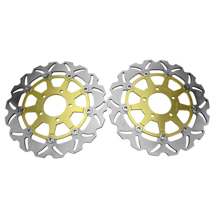 Steel Brake Discs Rotors Pads for Suzuki GSXR 600/750 (2004-2005) 3 x PCS