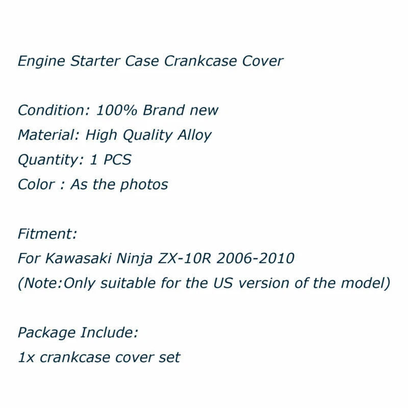 Crankcase Cover for Kawasaki Ninja ZX10R (2006-2010)