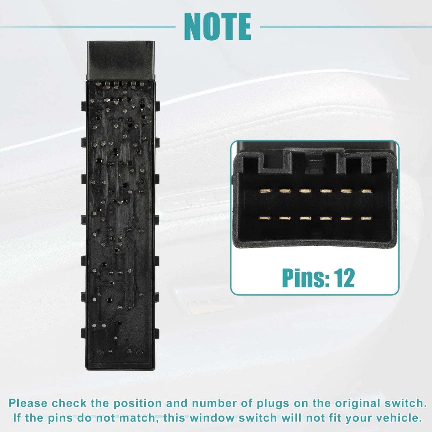 Front Right Power Seat Switch for Ford C-Max (2017-2018)