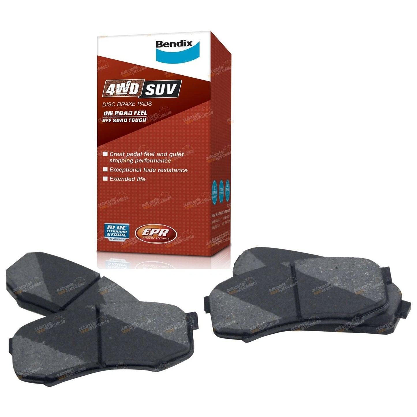 Rear Disc Brake Pads, 1 pair, for Toyota FJ Cruiser GSJ15R (2006–2016)