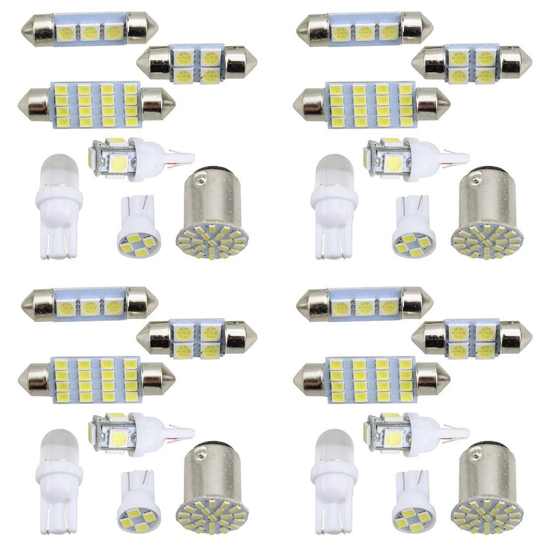 28pcs T10 LED Car Bulb Lamps for Interior Dome Map License Plate Lights