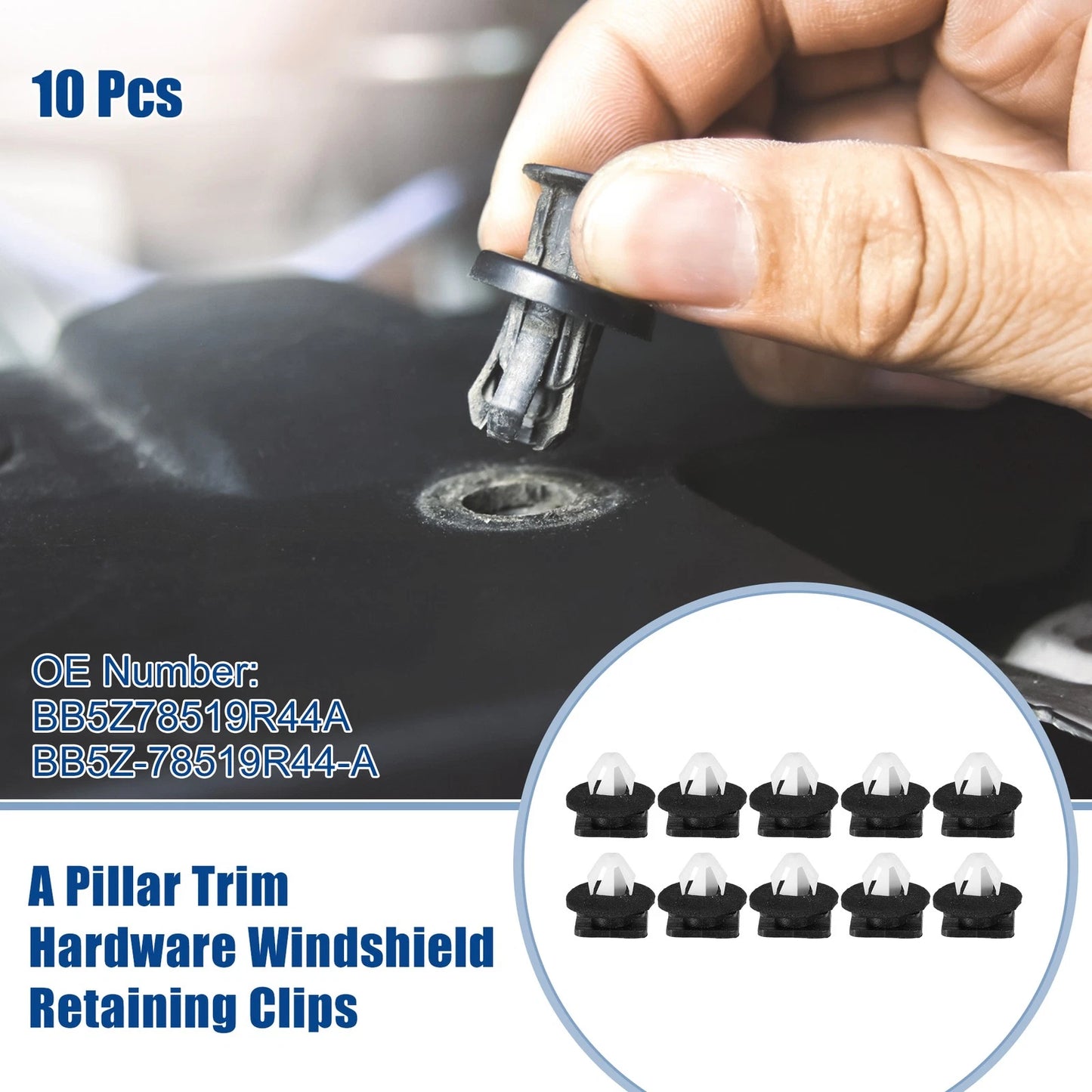 10 x Pillar Trim Windshield Clips for Ford Explorer (2011-2019)