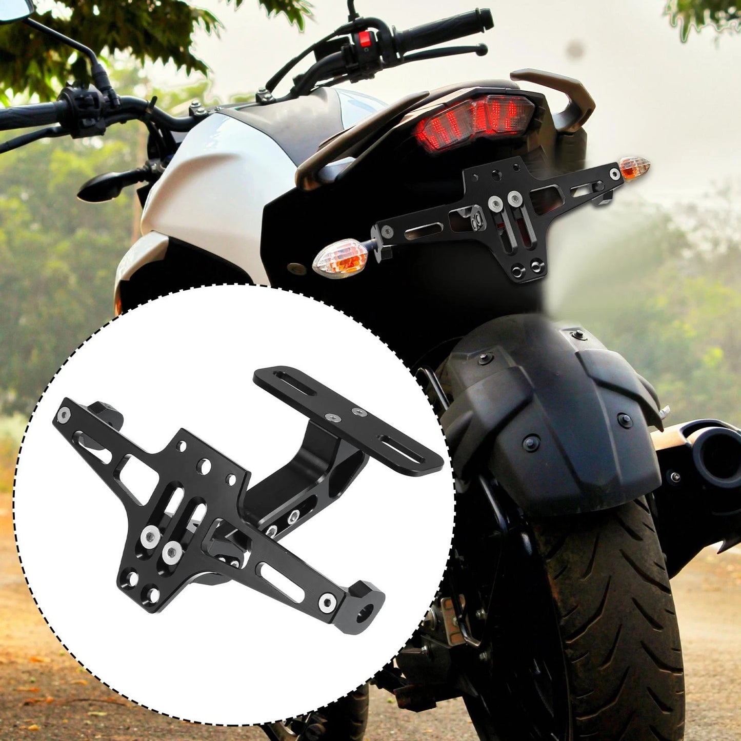 1 x License Plate Bracket for Universal Motorcycle Fender