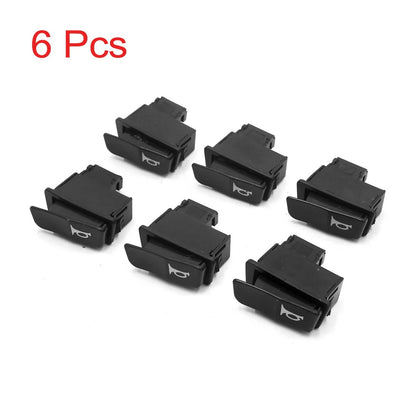 6 x 2-Terminal Horn Trumpet Control Switch Black for Motorcycle Scooter