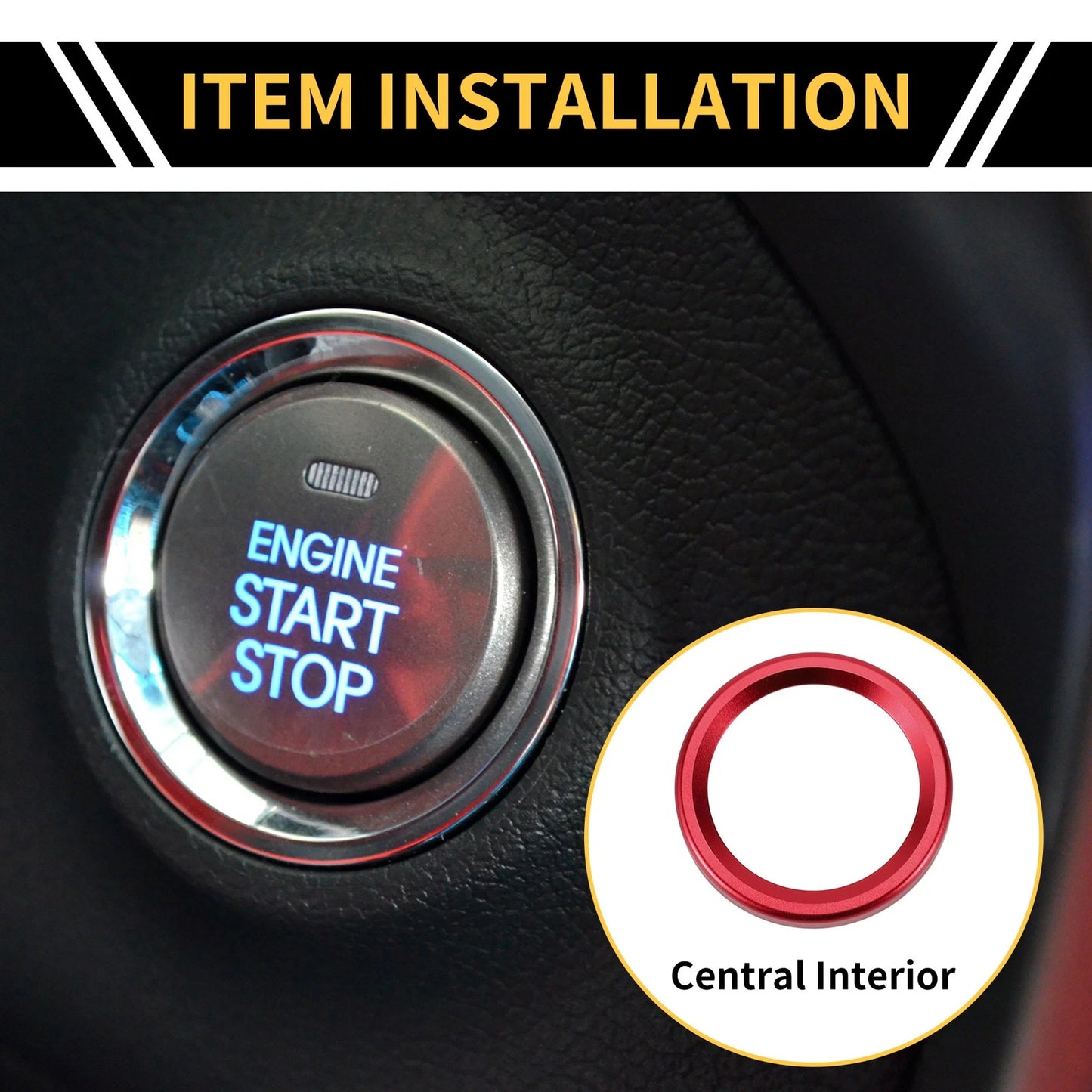 Engine Start Stop Button Cover Ring for Ford Maverick (2022)