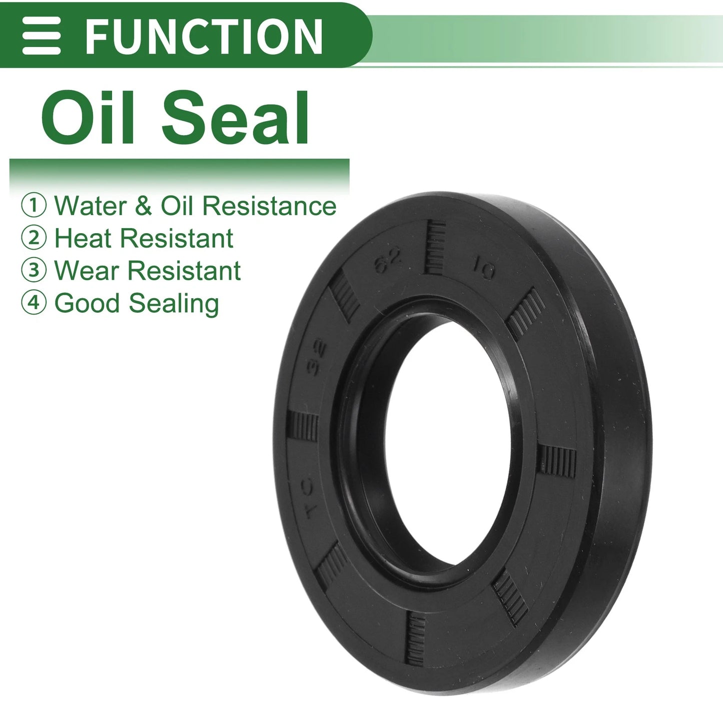 Oil Seal 32x62x10mm NBR Black 5 Pcs