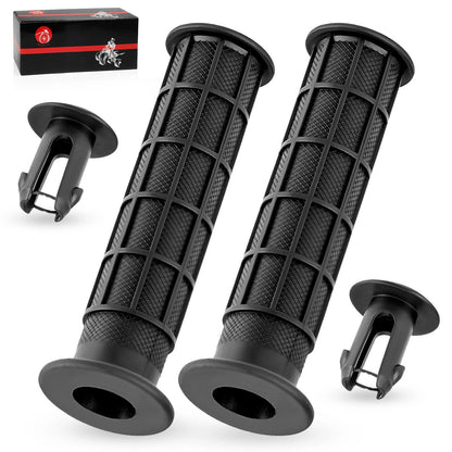 2 x Handlebar Grips w/End Guards for Honda Rancher 420 2x4/4x4 (2007–2024)