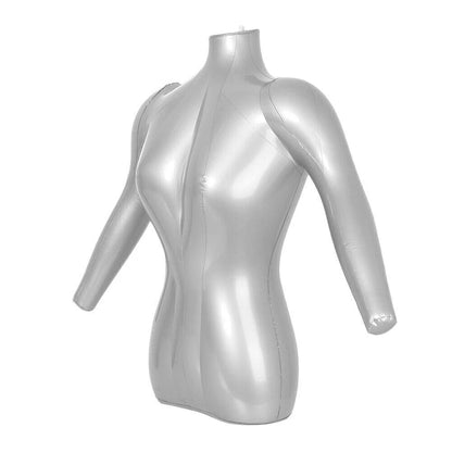 1x Inflatable Woman Half Body Arm Mannequin for Shirt Tee Display