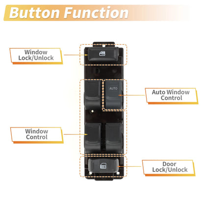 Front Right Driver Side Power Window Switch for Isuzu D-Max (2003-2011)