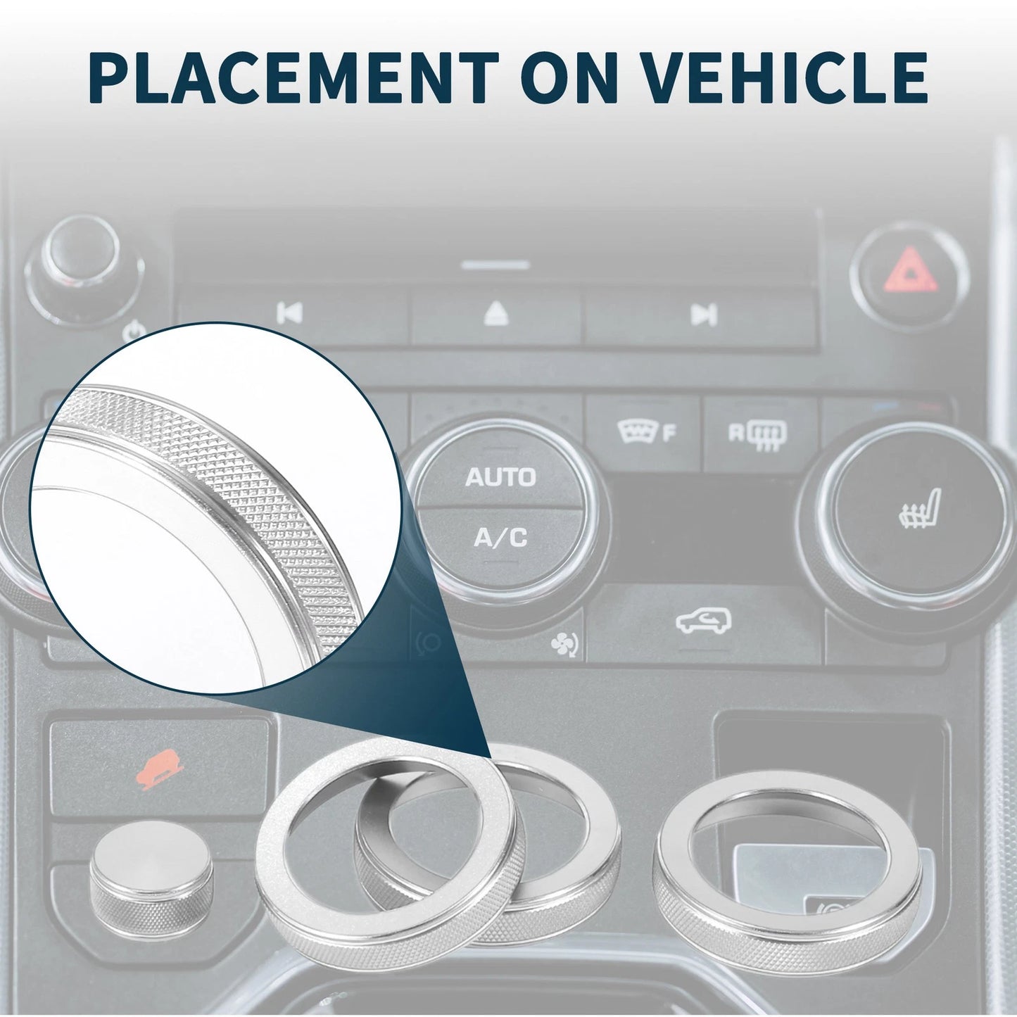 Media Knob Covers for Land Rover Range Rover Evoque (2012-2018) - 4 Pcs