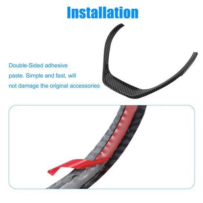 Carbon Fiber Pattern Black ABS Plastic Steering Wheel Covers for BMW 3 Series (2006-2013)