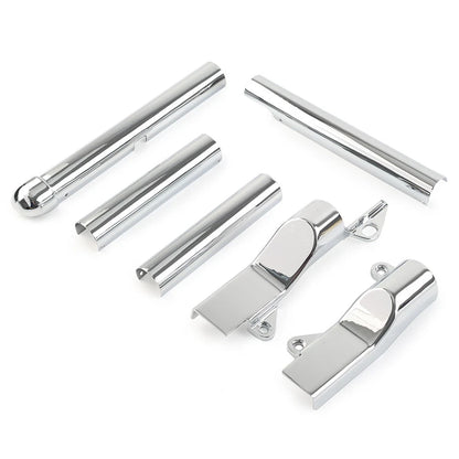 Rear Swingarm Tube Covers for Harley Davidson Softail (2000-2007) Chrome