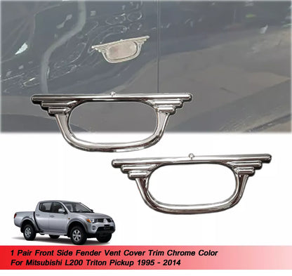 Chrome Side Fender Vent Cover V.2 for Mitsubishi L200 Triton (1995-2014)